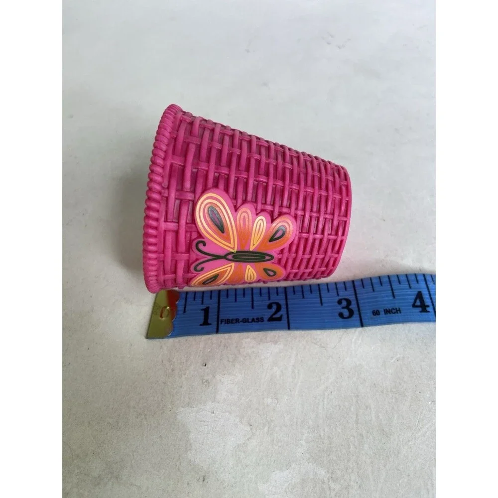 American Girl Julie's Groovy Bathroom Pink Wastebasket Trash Can Replacement Toy